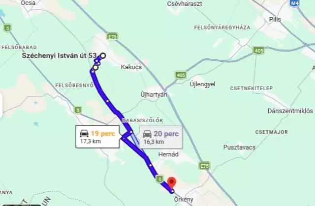 Kézi autómosó Örkény – könnyen elérhető Inárcsról Inárcs irányából az örkényi kézi autómosó megközelítése
